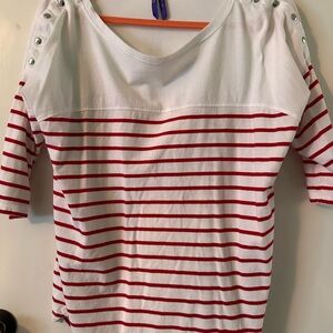 Seraphine White and Orange Top